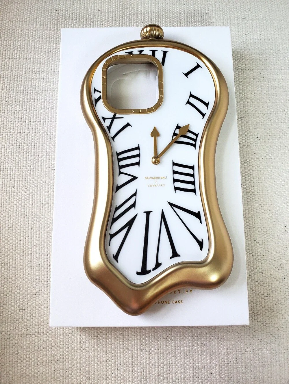 Casetify Salvador Dalí Melting Clock iPhone Case Gold & White